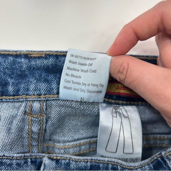 Lawman Vintage 90s Western Slim Fit Boot Cut Star Rhinestone Medium Wash Jeans 9 - Picture 9 of 13